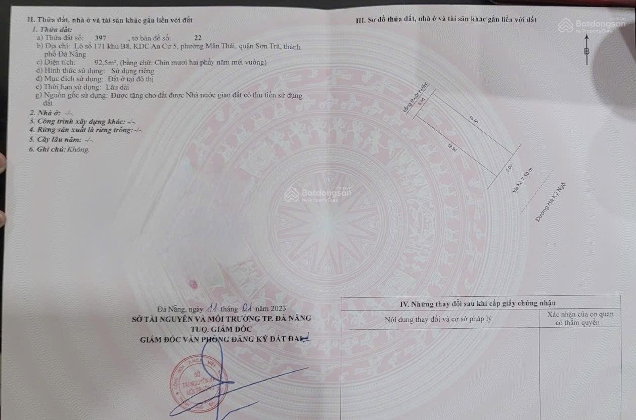 Cần bán nhanh lô đất mặt tiền đường Hà Kỳ Ngộ, vị trí đẹp, giá tốt nhất tuyến đường