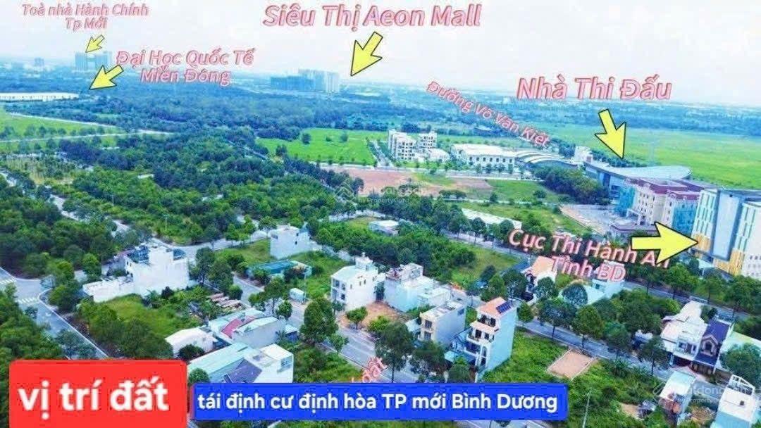 BĐS đẹp 10x35m thổ cư 120m2 vuông vức nhựa 6.5m ngay tái định cư TP mới BD siêu thị Aeon chỉ 5p đi