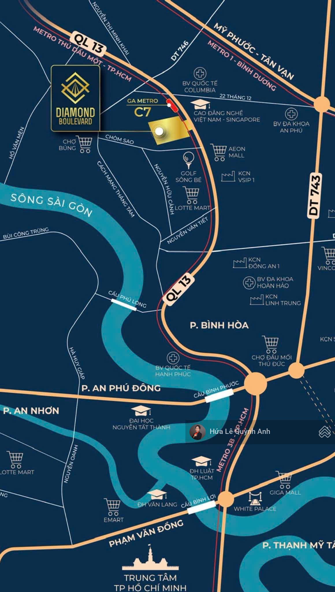 Diamond Boulevard  Căn hộ 2PN trục QL13, sát Metro, tiềm năng cho thuê cao