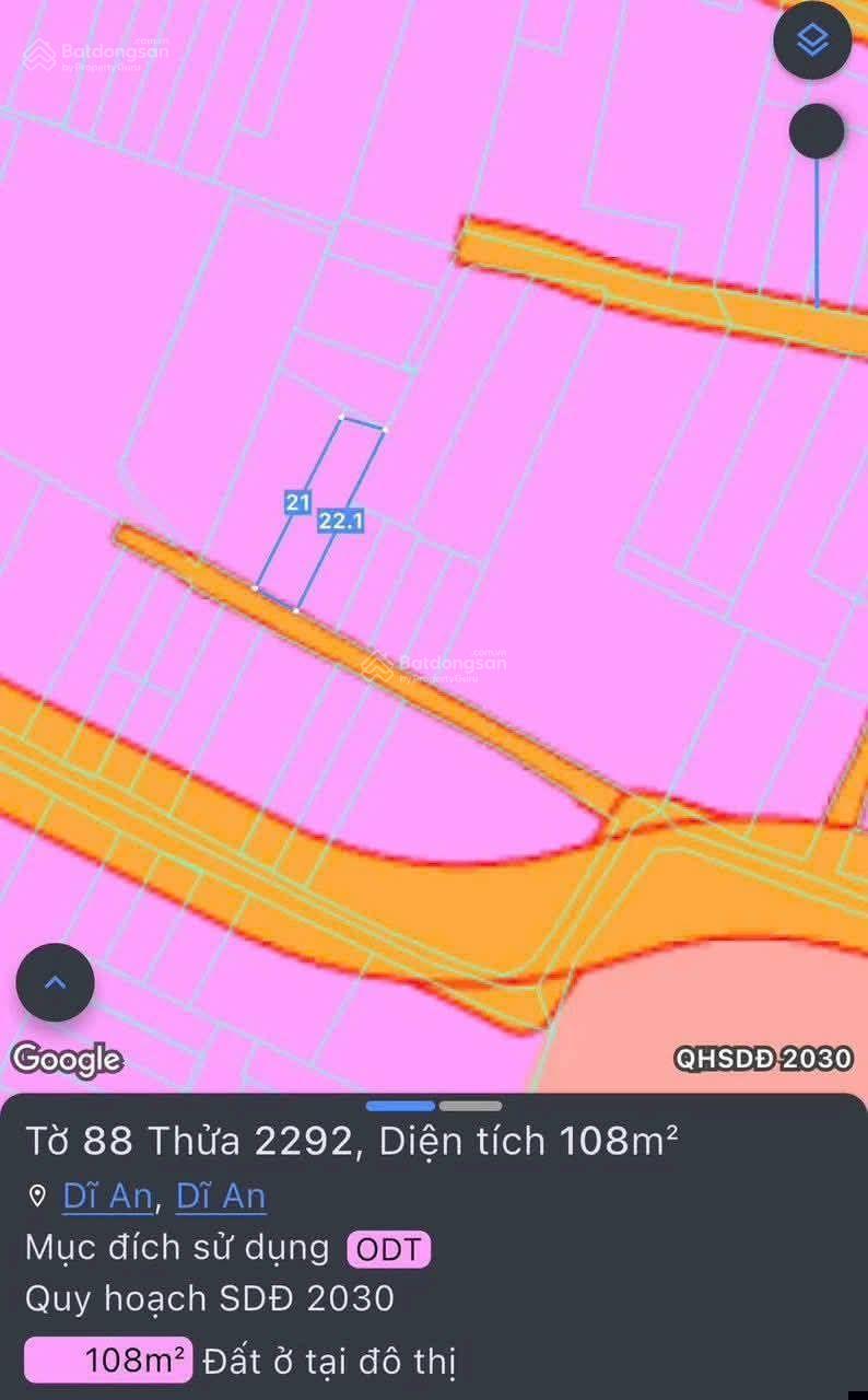 Đất sát đường Nguyễn An Ninh Dĩ An Bình Dương