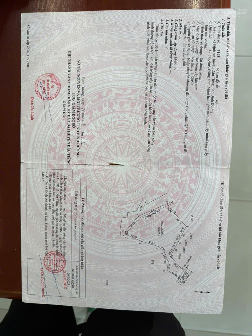 Bán đất đẹp tại Minh Thạnh, Dầu Tiếng, Bình Dương, giá siêu hời 24 tỷ, 16000 m2