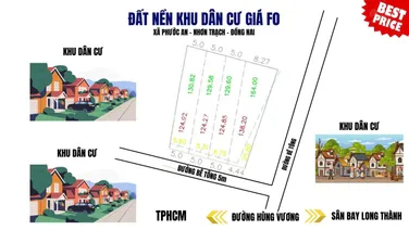 Bán đất nền Phước An - Đồng Nai diện tích 130m2 ngang 5 mét có sẵn 124mét thổ cư giá tốt đầu tư