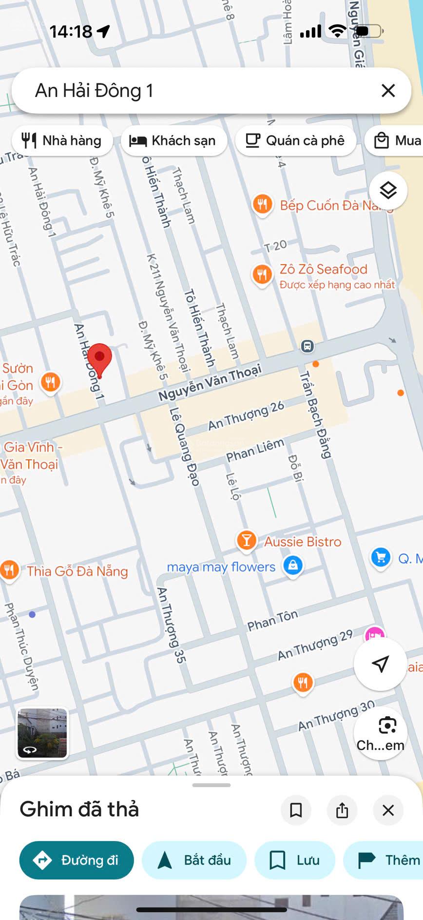 Bán lô đất Biển Mỹ Khê, đường An Hải Đông 1, thông Nguyễn Văn Thoại, Sơn Trà- giá 17,5 tỷ/107m2