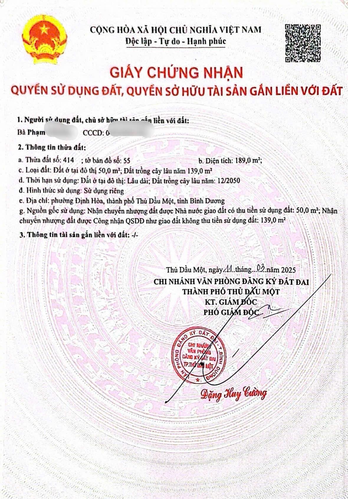 Đất Dx064 Định Hoà, Dt 5x37,8(50tc) giá 2tỷ350 bớt lộc