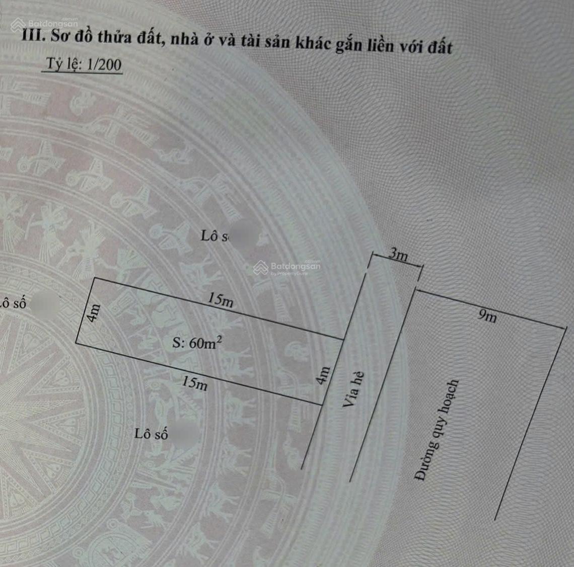 60m2 đất TĐC Đồng Giáp - Đường 15m - Đông Nam 60m2 đất TĐC Đồng Giáp - Đường 15m - Đông Nam