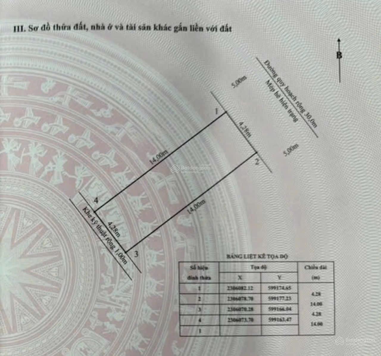 60m2 đất đường đôi 30m Lô 21B Lê Hồng Phong sau Lạc Hồng - Đông Bắc - Ngang 4.28m