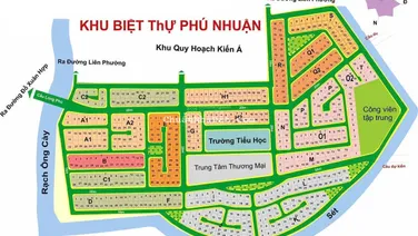 Bán nền biệt thự trục đường 20m, KDC Phú Nhuận DT: 333m2 (15m x 22.2m), giá: 95 tr/m2