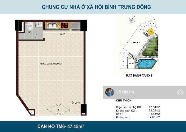 Chính chủ bán căn hộ thương mại shophouse 1PN, 51m2, tại Blue Sky Tower, 2,5 tỷ full thuế phí