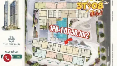 Bán căn 1PN + Tầng Trung View Hồ Bơi, Gía 3.08 tỷ (đã VAT) Góp 10tr/tháng. LH Nguyên 0375 653 ***