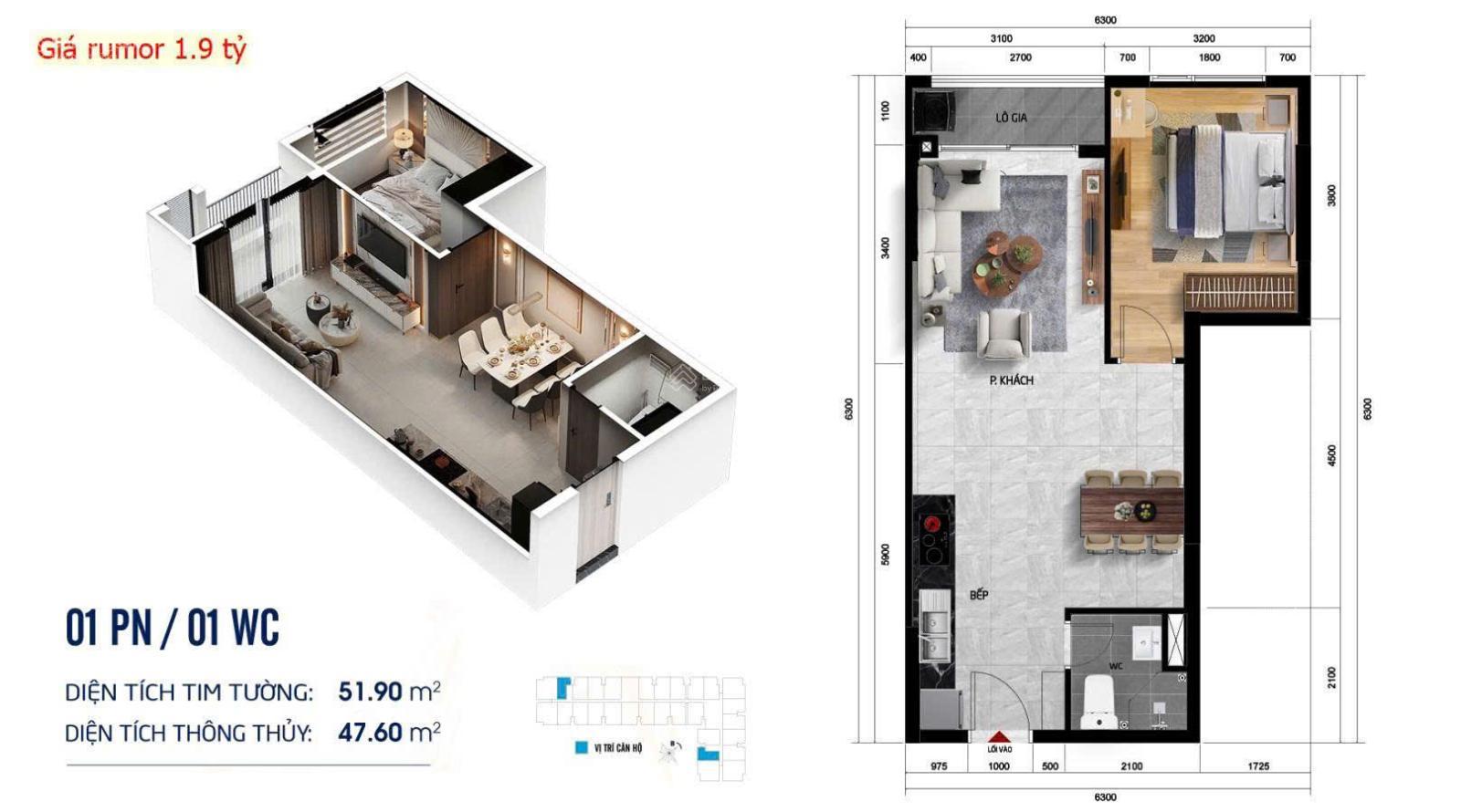 Căn hộ Symlife giá 36,8tr/m giá cả phải chăng giá chỉ từ 2,2 tỷ