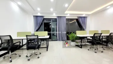 Văn phòng 56m2 Vạn Phúc. Nội thất - ban công - thang máy - máy lạnh - hầm xe. Xuất VAT. Giá 10tr