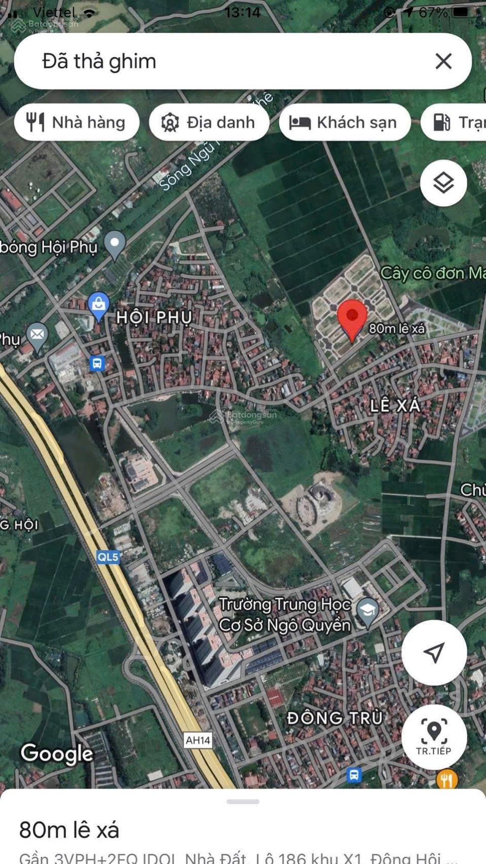 BÁN GẤP GIÁ CỰC TỐT CHỈ 16XTR/M2 CÓ 80M2 TÁI ĐỊNH CƯ -LÊ XÁ ( ~ 1km đầy đủ tiện ích Vin Cổ Loa)