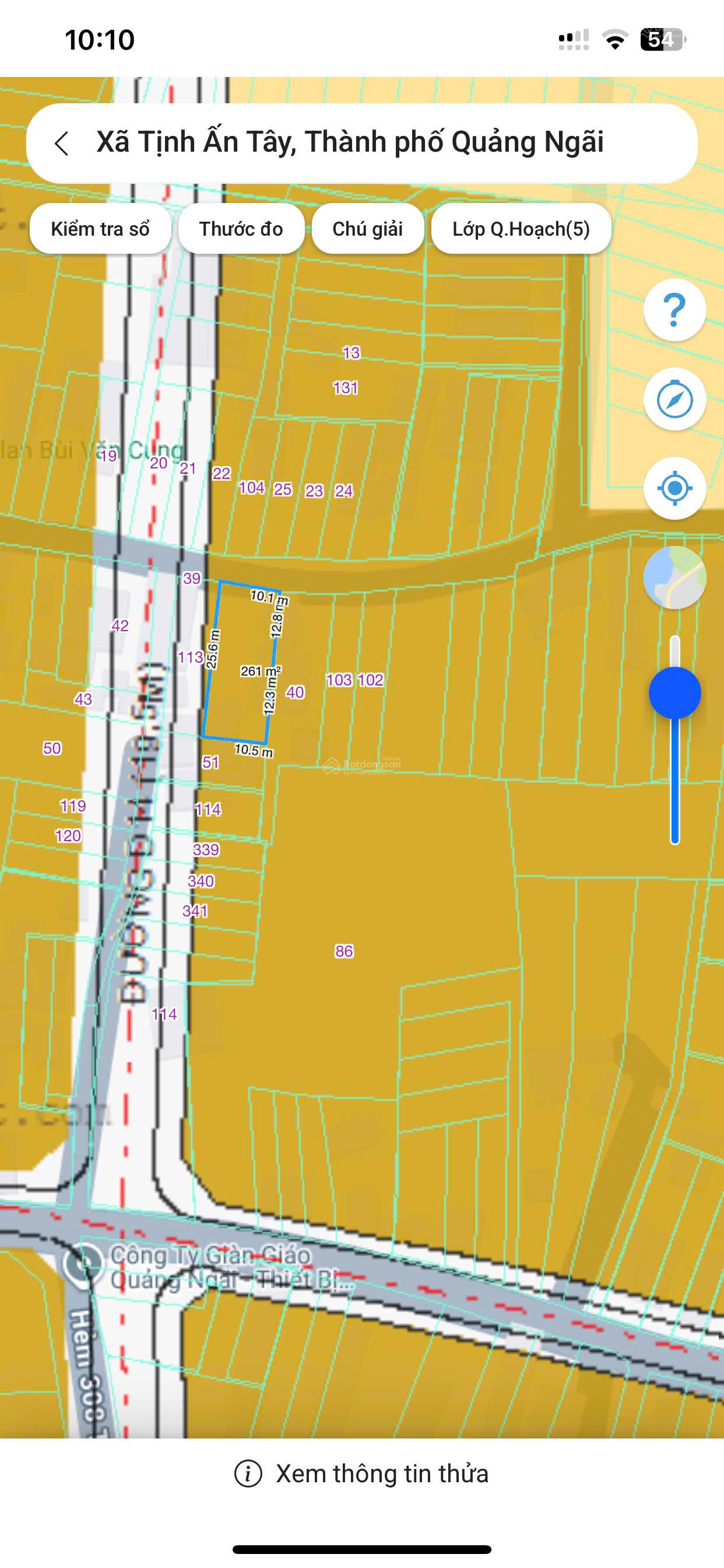 Vườn 252mv full thổ cư (10x25m) phường Trương Quang Trọng, đường 5m sổ hồng sẵn, giá 1.89 tỷ TLCC