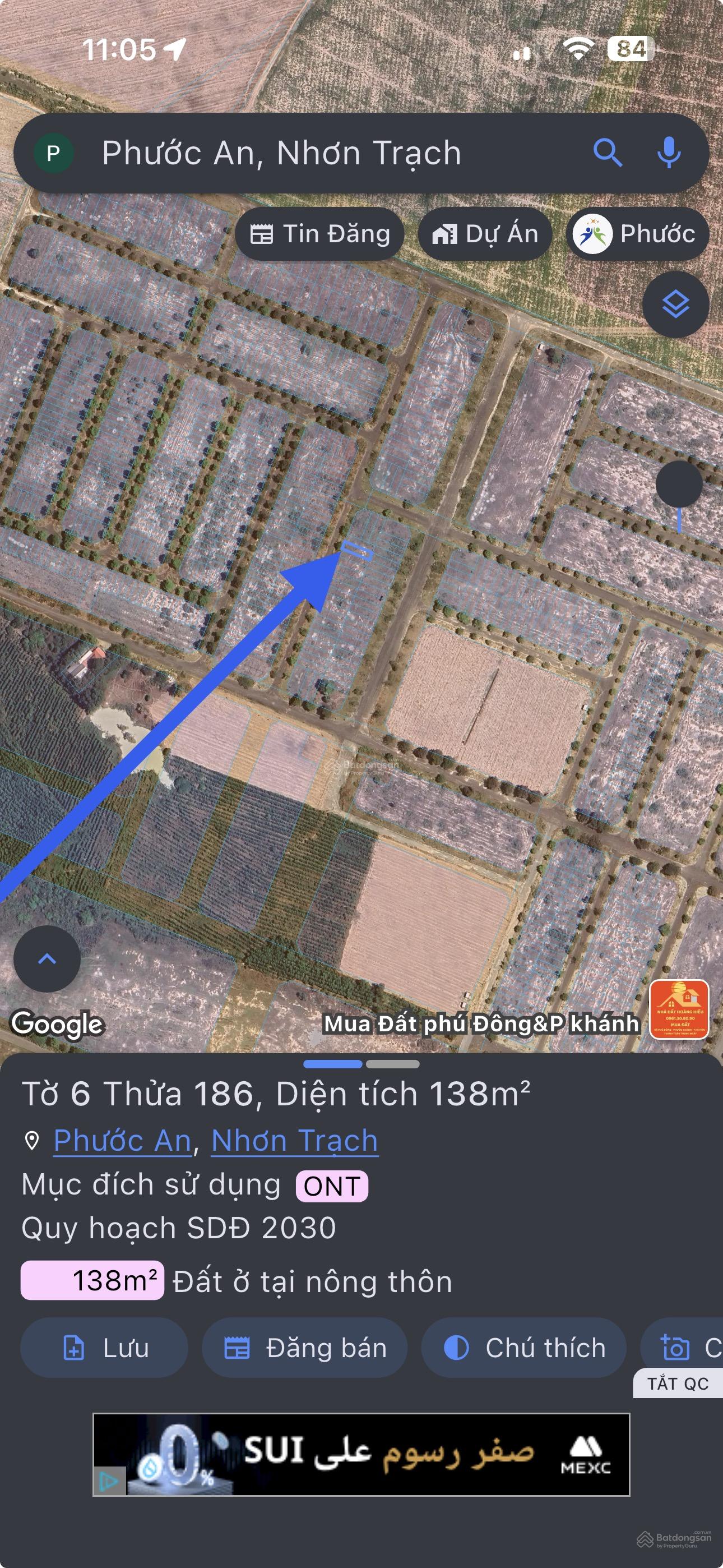 Cần bán 1 cặp đất nền dự án Sunflower thuộc đơn vị Thăng Long diện tích 138m2 ngang 6 mét giá 990tr