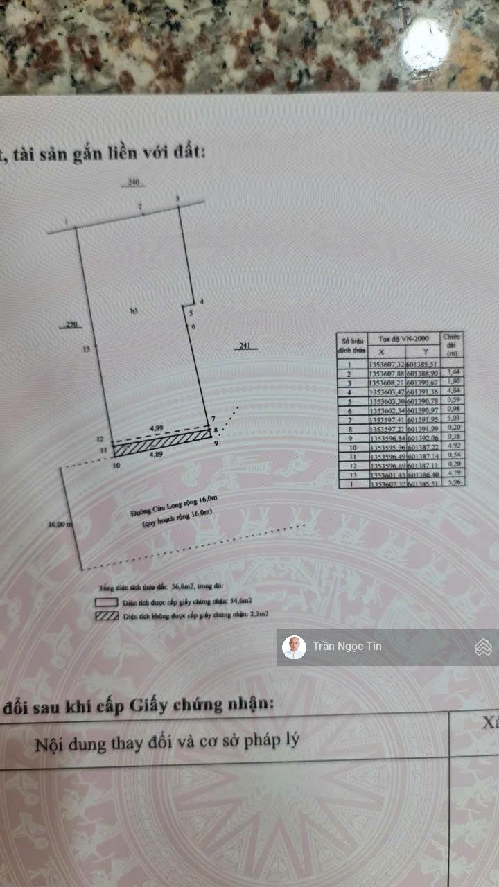 BÁN NHÀ 3 TẦNG MỚI MẶT TIỀN CỬU LONG  TRUNG TÂM THÀNH PHỐ - GIÁ 12,5 TỶ