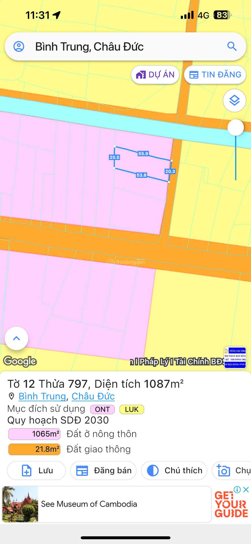 Chính chủ bán lô biệt thự kề đường Mỹ Xuân - Ngãi Giao - Hòa Bình, thổ cư, đường lớn