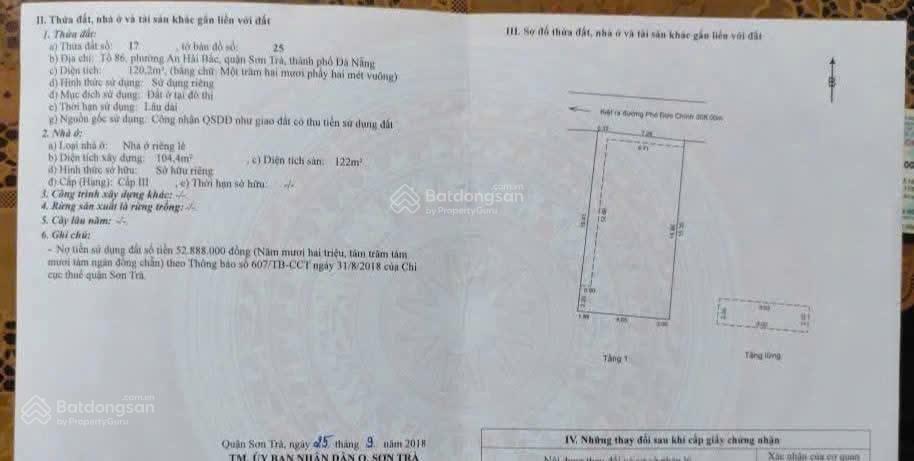 Bán lô kiệt ô tô chính hữu, vị trí sát Vương Thừa Vũ, gần biển