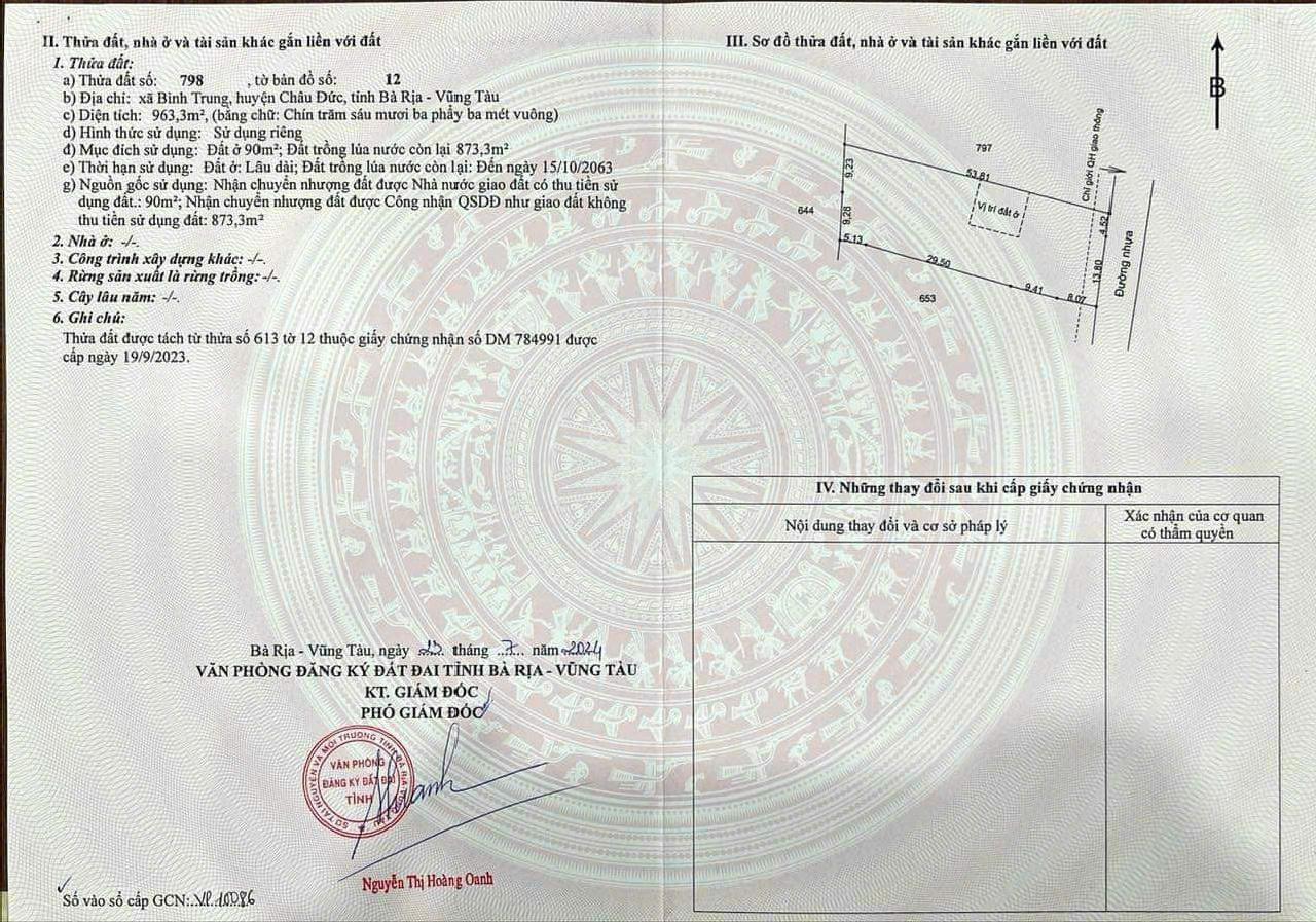 Chính chủ bán lô biệt thự kề đường Mỹ Xuân - Ngãi Giao - Hòa Bình, thổ cư, đường lớn