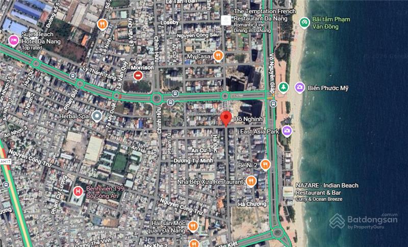 Bán đất góc Hồ Nghinh có giấy phép xây dựng, vị trí vàng ven biển Mỹ Khê giá tốt trước tết 265tr/m2