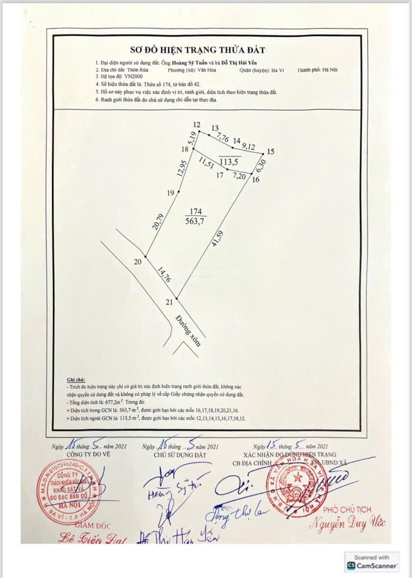 Cần bán nhanh lô đất 676m2.xã Vân Hoà thế đất cao,View núi,nở hậu,đường rộng vị trí đẹp