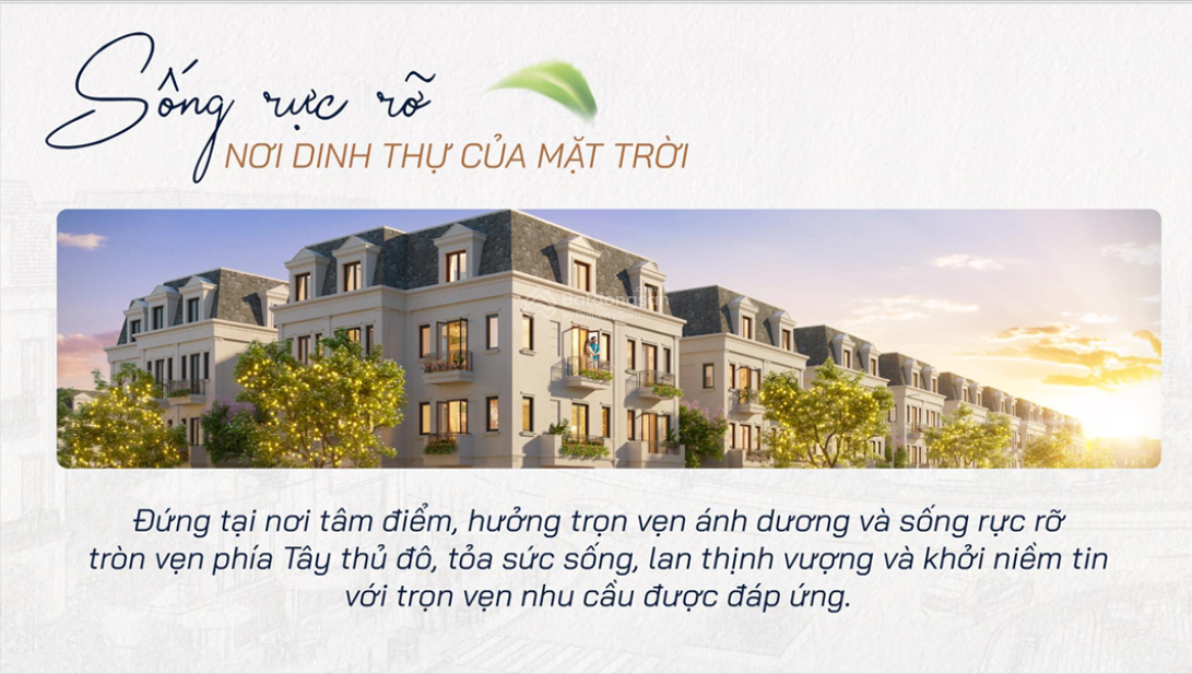 Biệt thự 170m2 Dương Nội Không gian sống của giới tri thức. Vốn vào chỉ 10.7 tỷ(30%) 3 tầng 1 tum