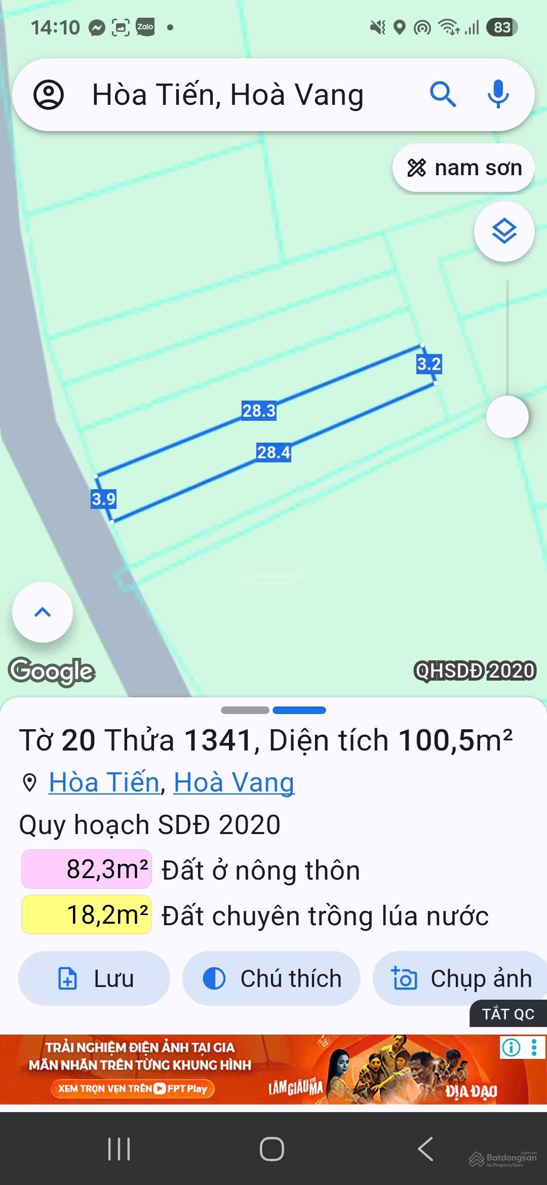 Chào bán lô đất hai mặt tiền trước sau. Giá rẻ nhất Lệ Sơn 2 - Hoà Tiến