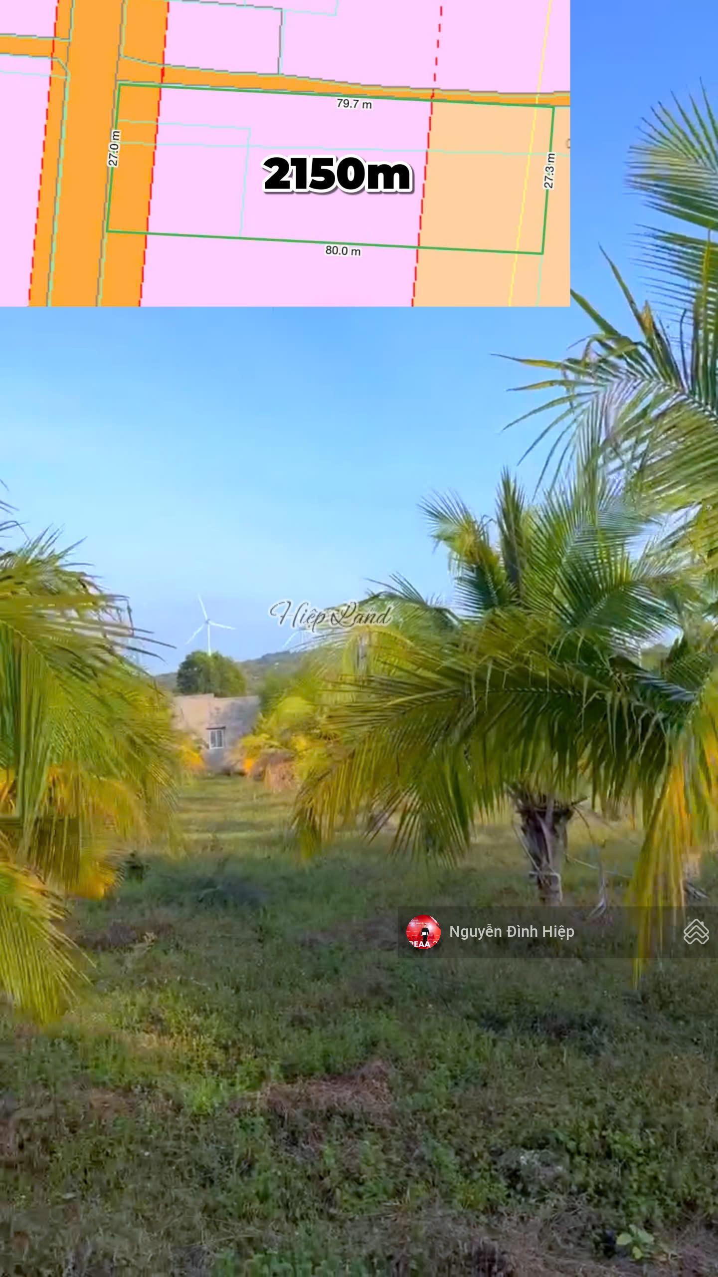 Bán 2150m2 có thổ cư lô góc mặt tiền Bàu Me, Thiện Nghiệp đối diện SunGroup Mũi Né