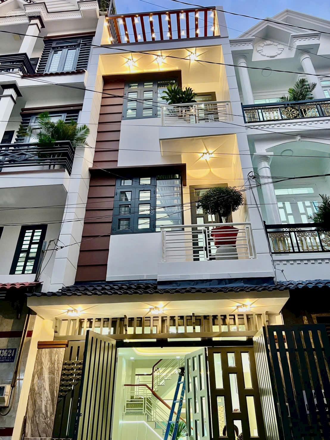 Siêu phẩm nhà phố cao cấp 1 trệt 2 lầu đúc BTCT kiên cố, nhà có 4PN, Tân Thới Hiệp, Q12