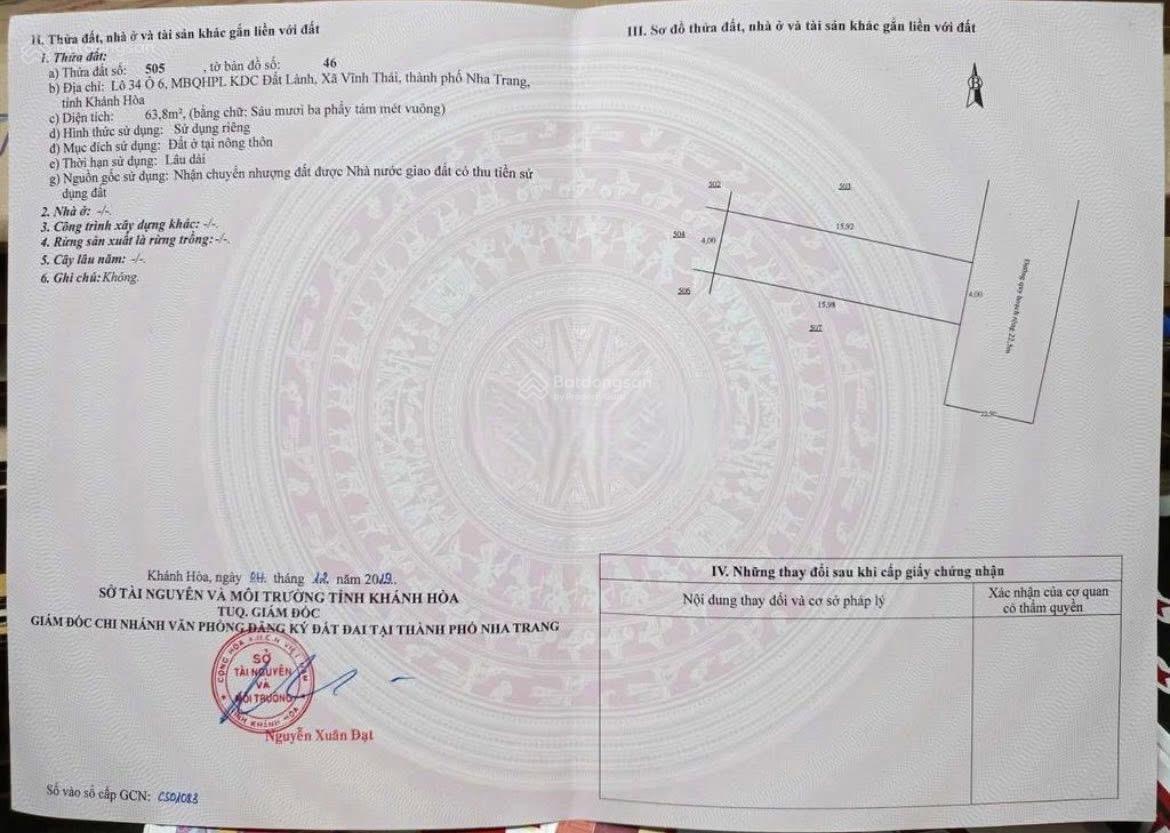 Đất đường Phong Châu rộng 22,5m - TĐC Đất Lành giá tốt đầu tư Diện tích : 63.8m2 ngang 4m 4ty050