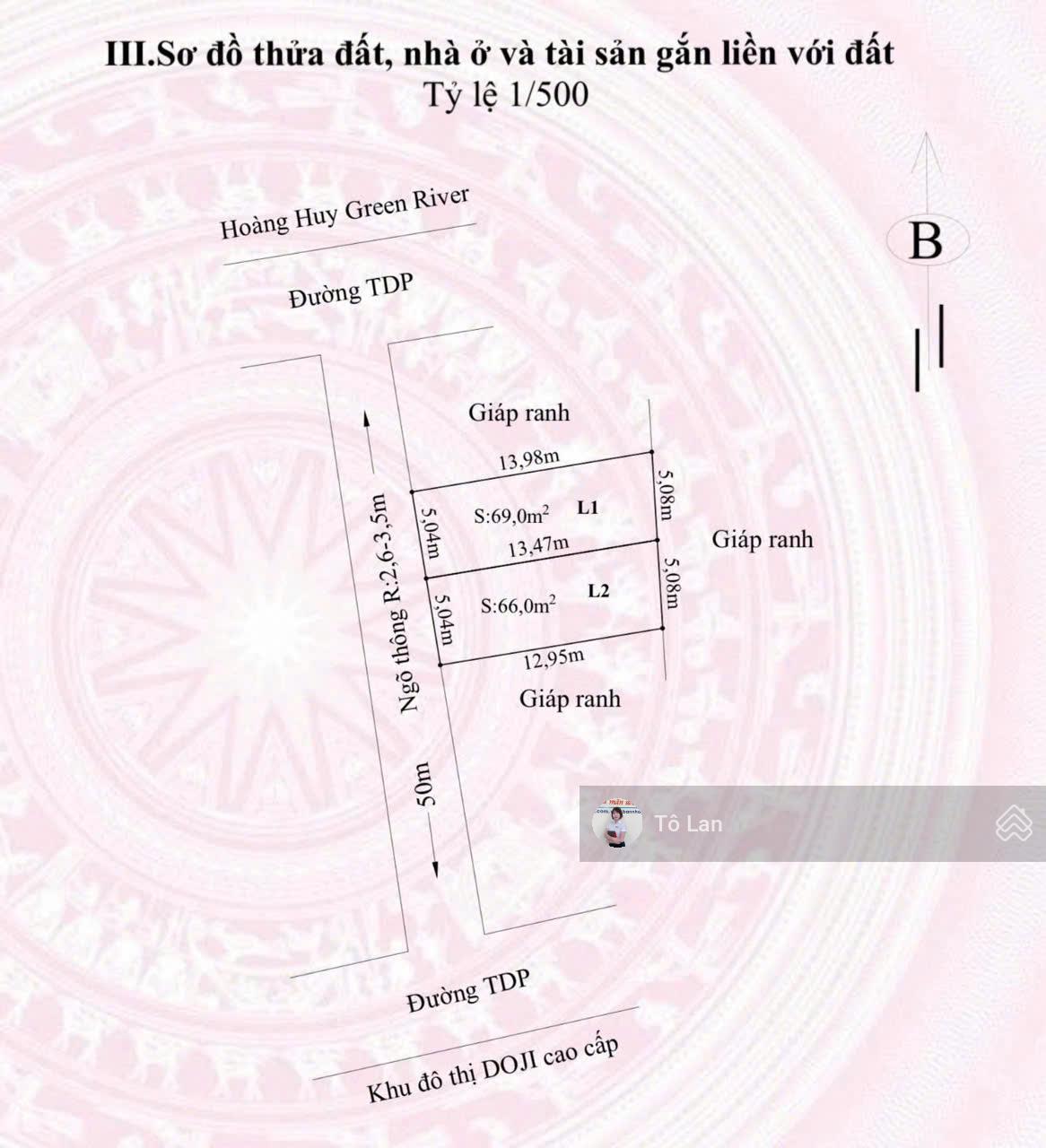 Chào bán 1 lô F0 Hoa Động siêu đẹp trục thông oto giá 2tỷ4xx