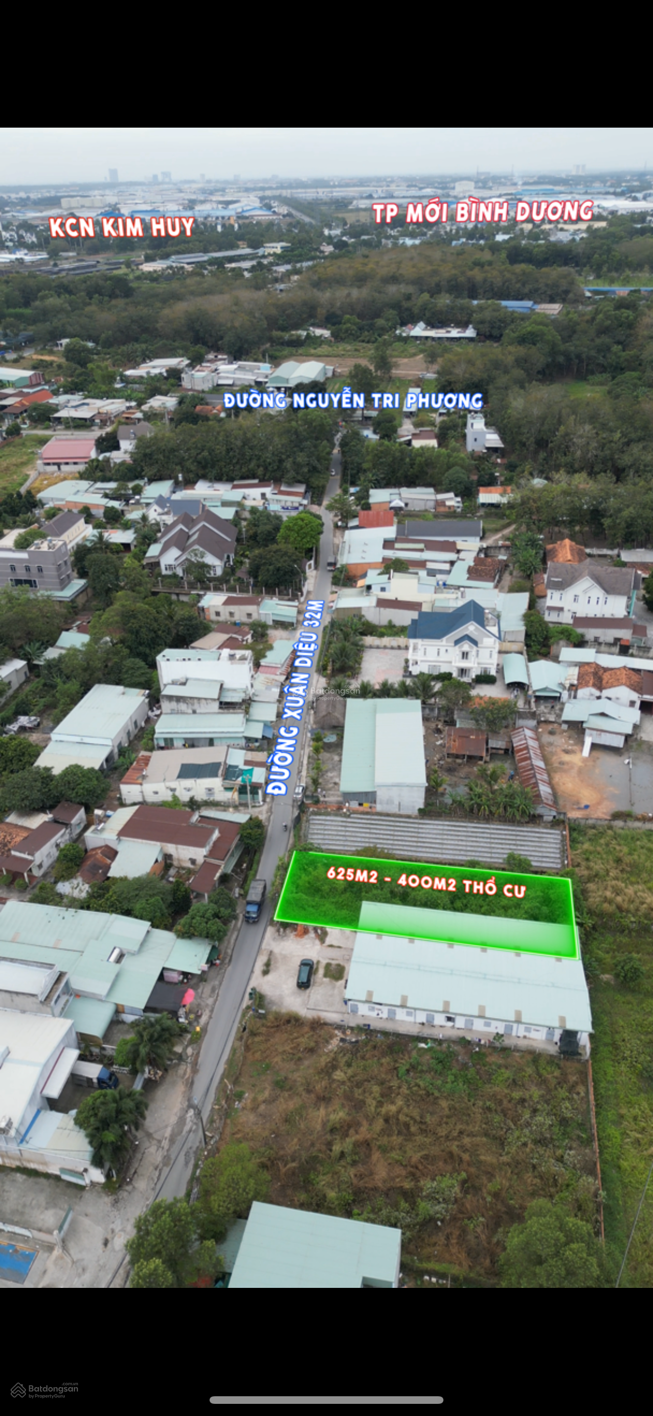 Mặt tiền đường Xuân Diệu Tân Hiệp 20, kinh doanh, kho xưởng, BT 15x40 ~400m2tc, gần thành phố mới