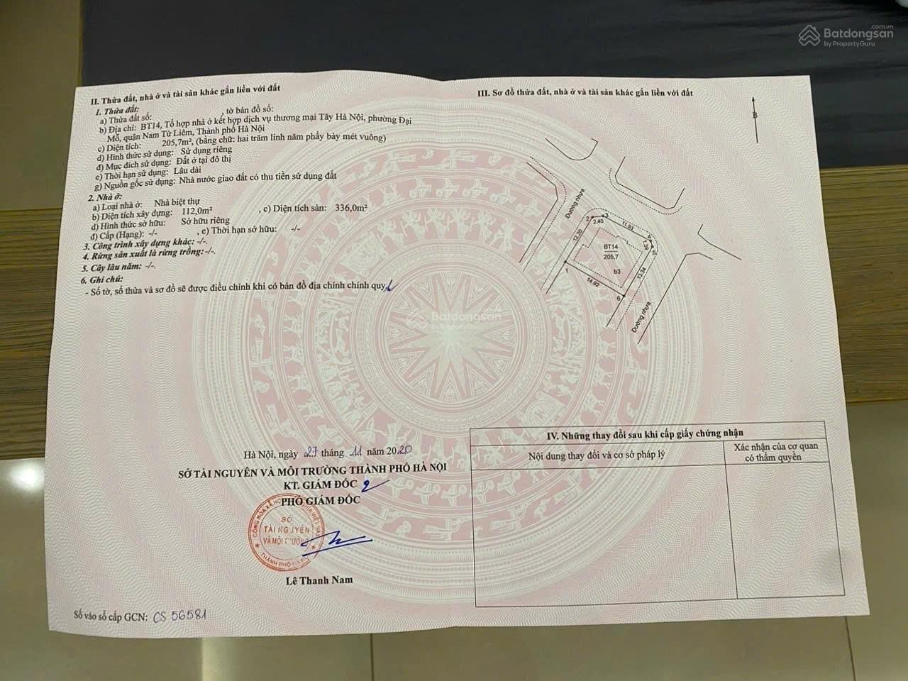 Bán nhanh biệt thự 3 mặt tiền, 65 tỷ, 205.7m2, giá siêu hời tại Sa Đôi, Đại Mỗ, Nam Từ Liêm, Hà Nội