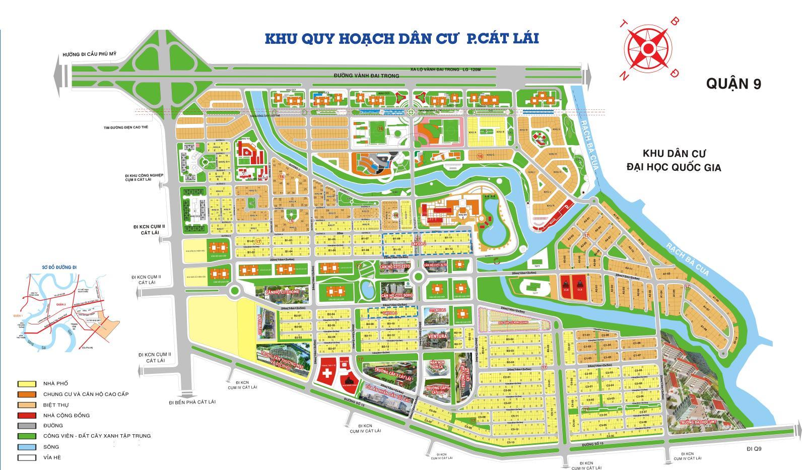 Bán nền đất sát Trường Đại Học UMT tại cát lái.Quận 2.DT 7x20m(140m2) giá 65 tr/m2.