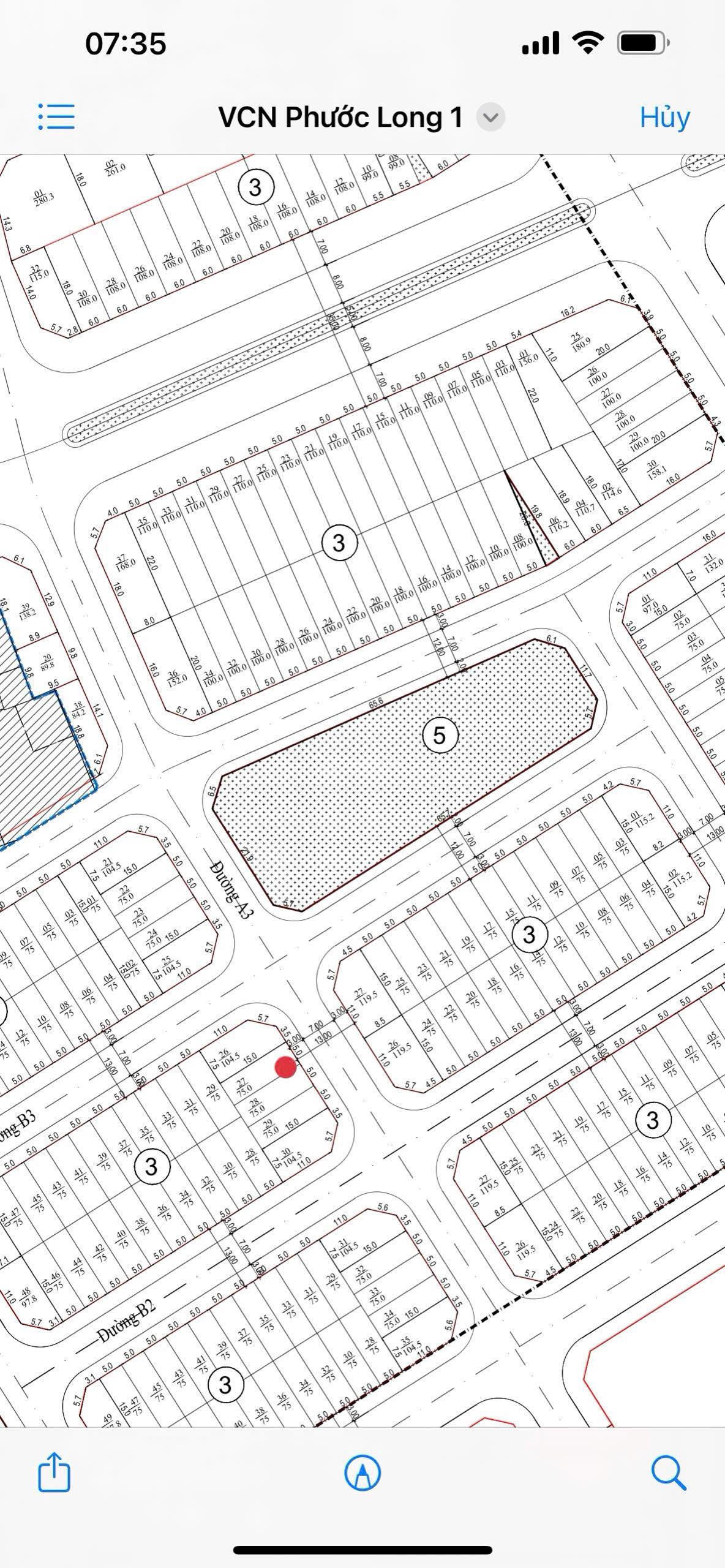 Đất đường A3 khu đô thị VCN Phước Long 1 gần công viên lô sạch