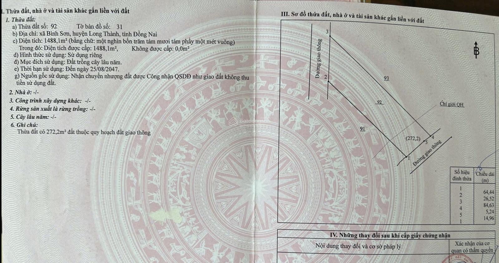 Vị trí vàng mặt đường vành đai sân bay. Giá đầu tư nhân đôi tài sản