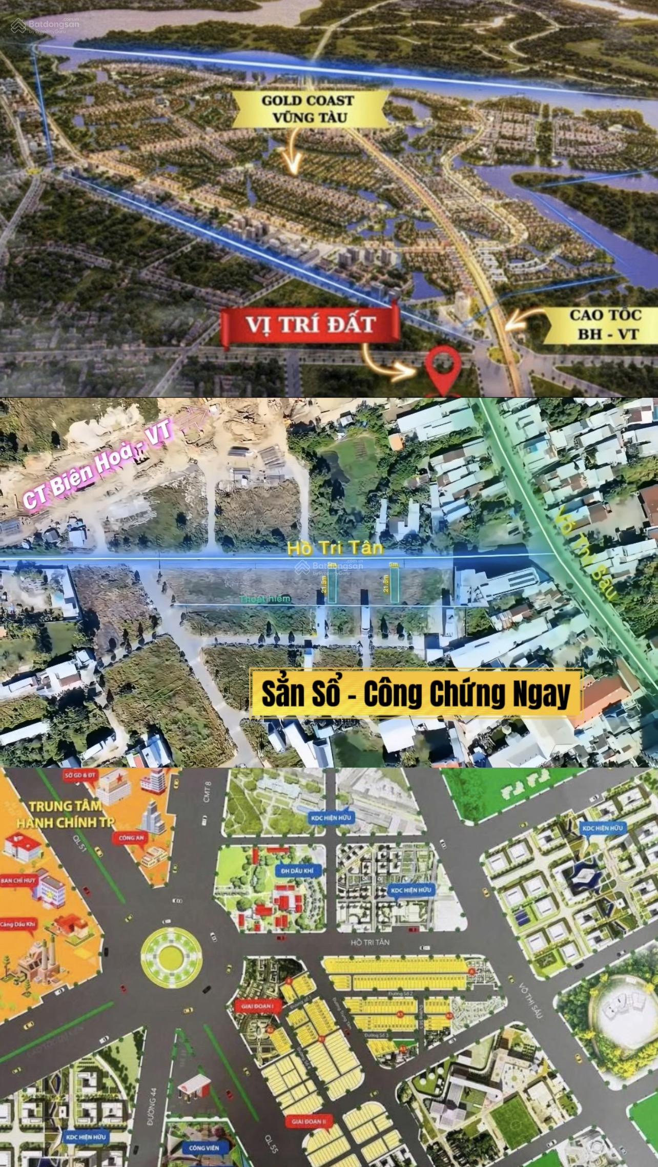 Lô cuối cùng mặt tiền Hồ Tri Tân, TT Long Điền, BR - VT cách biển Long Hải 15 di chuyển