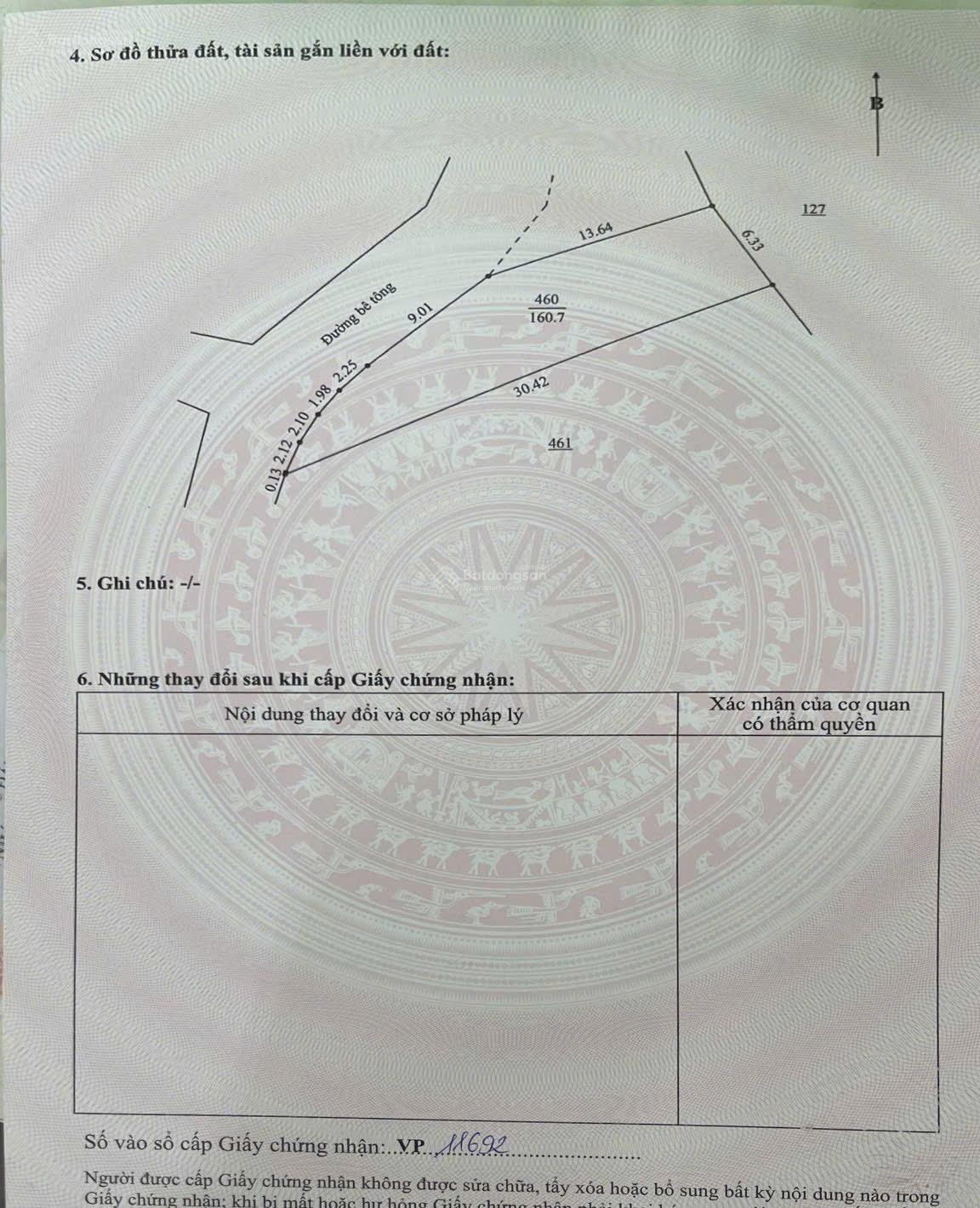 Bán đất 160,7m2 tại xã Hòa Phong, Hòa Vang, Đà Nẵng, 1,35 tỷ
