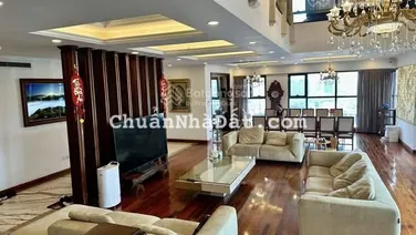 Penthouse Aqua Hàng Bún 480m2 106 tỷ view sông Hồng nội thất xịn