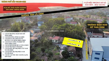 Đất công nghiệp Mỹ Thái Lạng Giang diện tích 111m2 mặt tiền 6m cách khu công nghiệp Mỹ Thái 500m