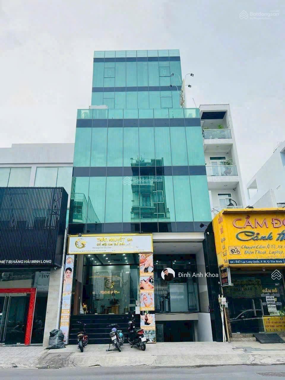 Tòa nhà giảm 3 tỷ | MT Lạc Long Q. Tân Bình | 8m x 21m = 167m² | Giá 58 tỷ | HĐT 143 tr/tháng