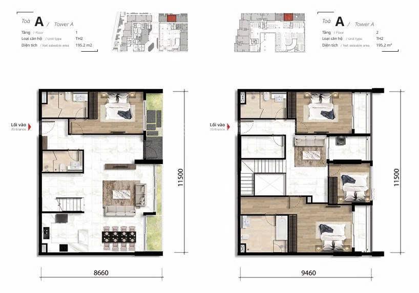 Sở hữu căn hộ sân vườn 137m2 tại Tower B Tầm nhìn Panorama toàn cảnh công viên xanh