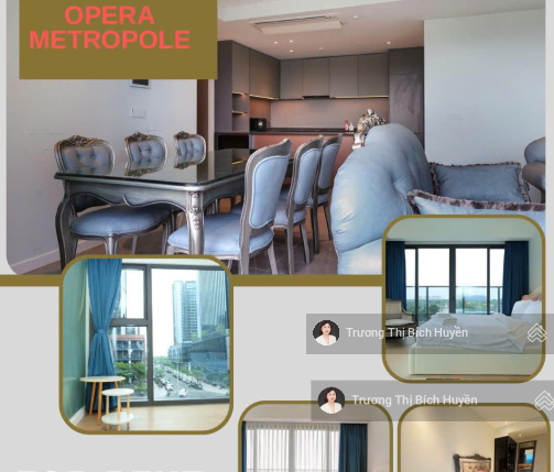 PKD cập nhật giỏ hàng cho thuê Opera - Metropole giá tốt nhất T1/2026 2PN giá 40 triệu/th