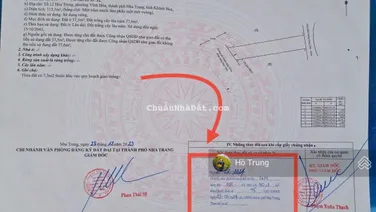 Bán đất đường Hoà Trung - Vĩnh Hoà, Giá: 3,5 tỷ - Sổ hồng full thổ cư
