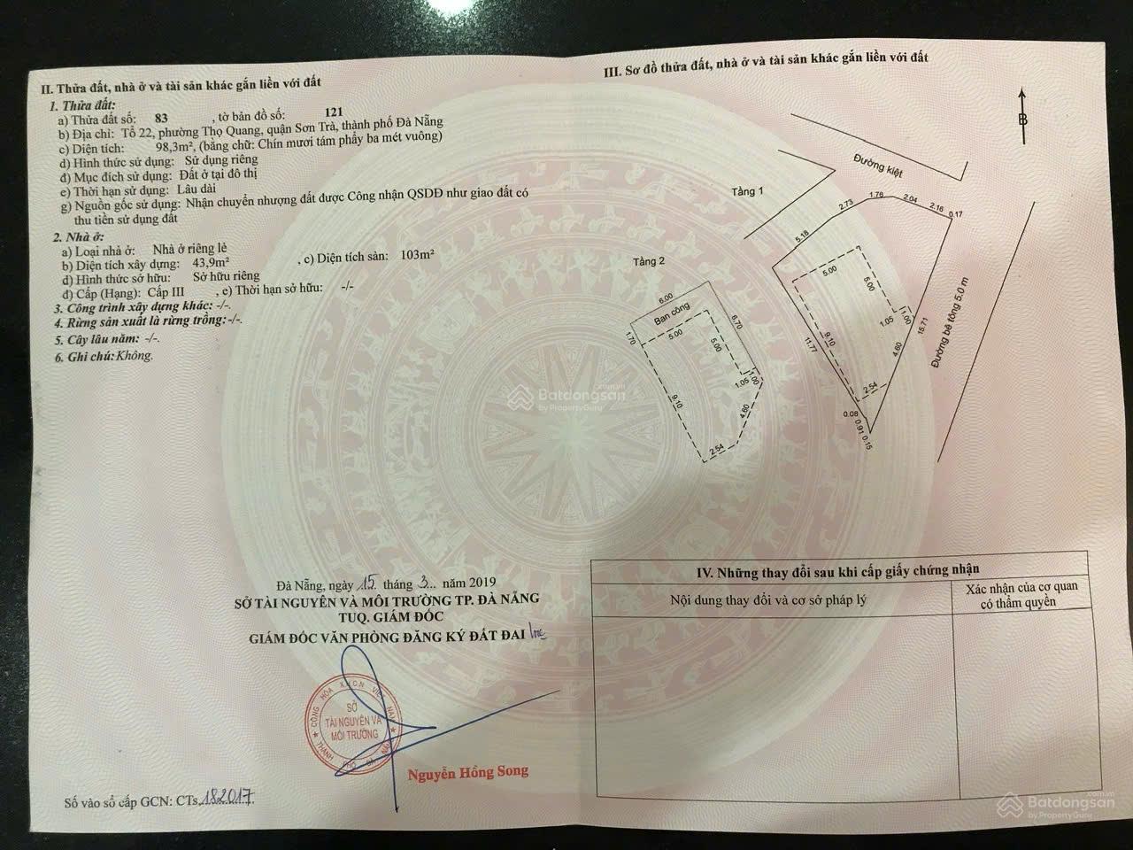 Bán lô đất 3 mặt tiền kiệt ô tô Hoàng Sa ra biển 70m siêu vip tặng giấy phép xây dựng tòa căn hộ