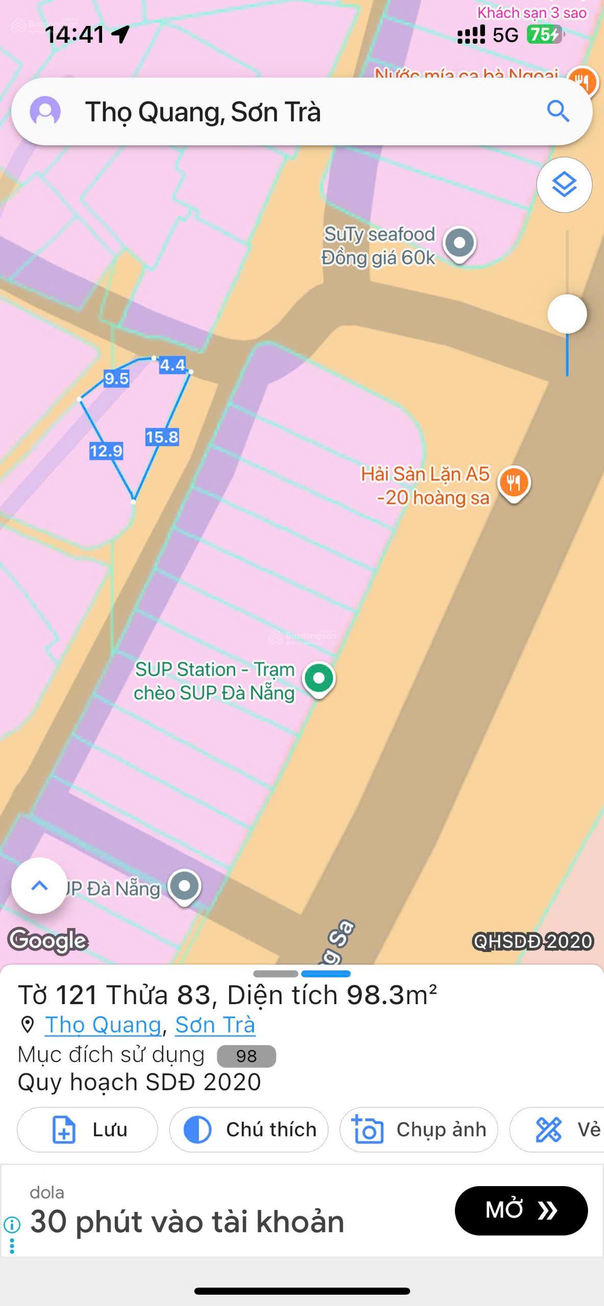 Bán lô đất 3 mặt tiền kiệt ô tô Hoàng Sa ra biển 70m siêu vip tặng giấy phép xây dựng tòa căn hộ