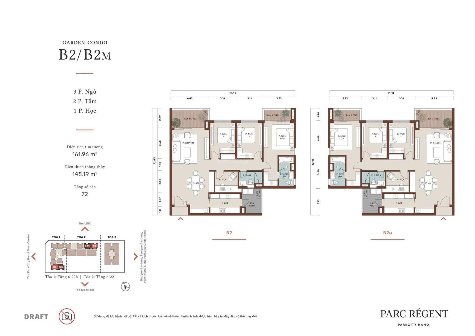 Bán Căn hộ chung cư 145m2, 19 tỷ, ParkCity Hà Nội, view đẹp