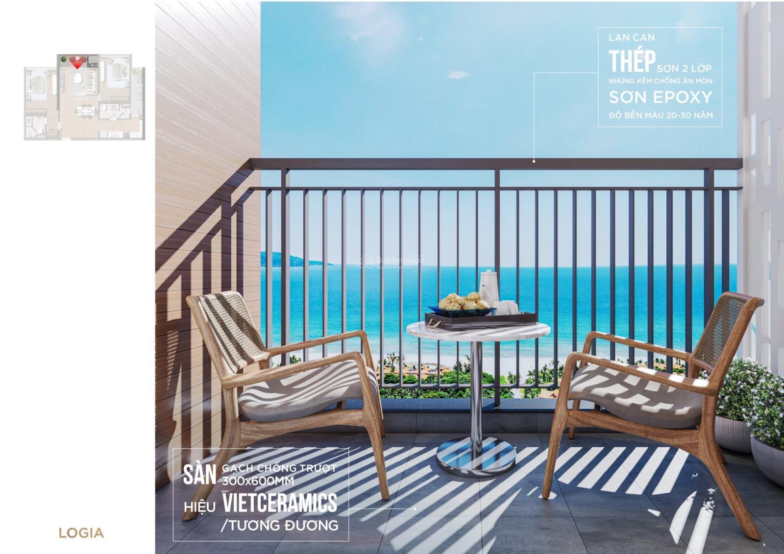 Bán căn 2PN tầng 22 view trực diện biển Mỹ Khê dự án The Sang Residence