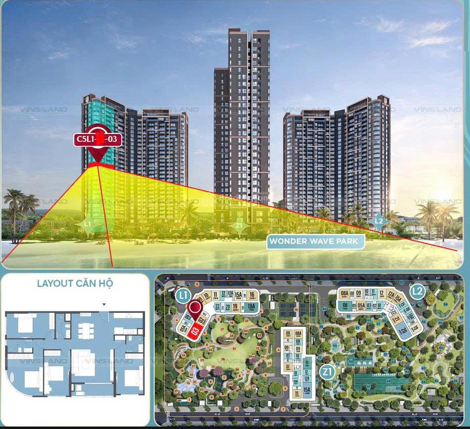 Căn hộ hoa hậu 4 phòng ngủ kính cong Masteri Grand Coast tuyệt tác sống đỉnh cao tại Ocean City