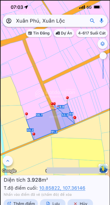 Nền 2 mặt tiền 12x30m, có 100m2 thổ cư