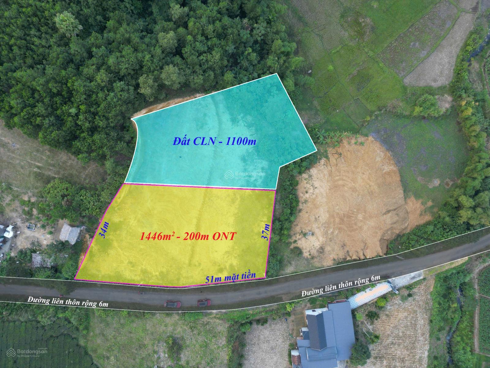 Mảnh đất Thanh Sơn có 51m mặt đường nhựa liên thôn, view đồi chè thoáng mát, nghỉ dưỡng thì hết ý